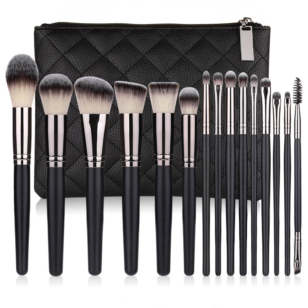 Olivisee 15 Matte Black Makeup Brushes Set