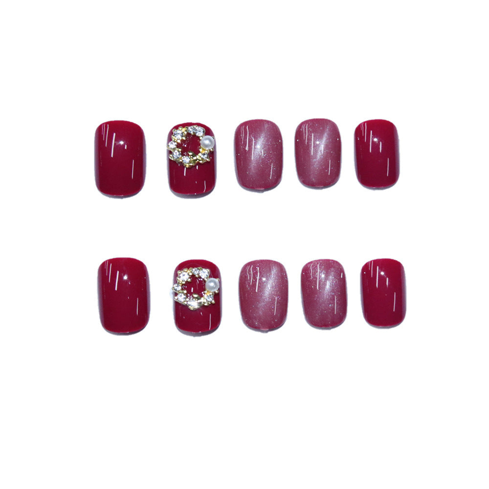 Olivisee Rose Red Cat Eye Nail Art Patch