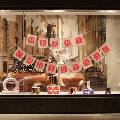 Olivisee Merry Christmas Sackcloth Banner Décor