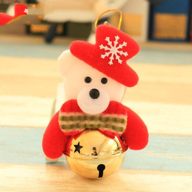 Olivisee Christmas Tree Small Pendant Old Man Doll Holding Bell Decoration