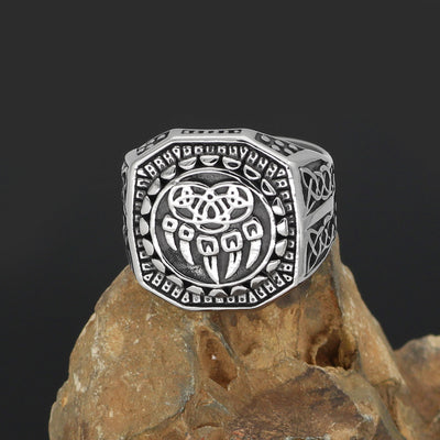 Beowulf Regalia Handcrafted Stainless Steel Veles Signet Ring