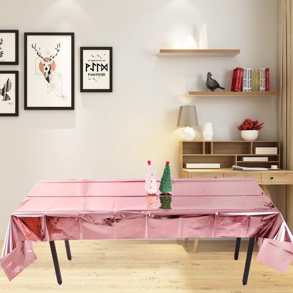 Olivisee Rose Gold Foil Tablecloth Christmas Decor