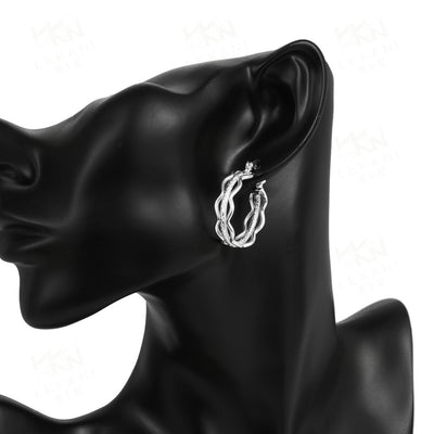 Ripple hoop earrings