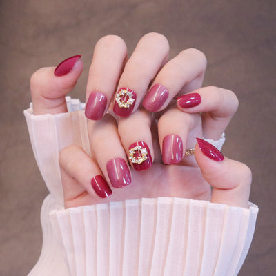 Olivisee Rose Red Cat Eye Nail Art Patch