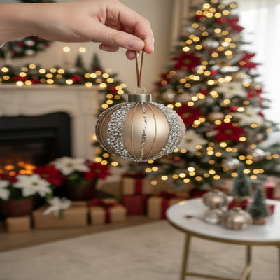Olivisee 4PCS Glass Ball Ornaments | Christmas Décor Set