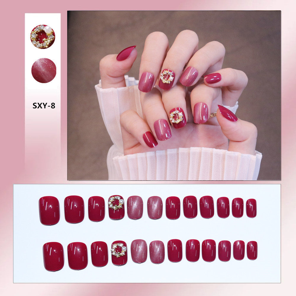 Olivisee Rose Red Cat Eye Nail Art Patch