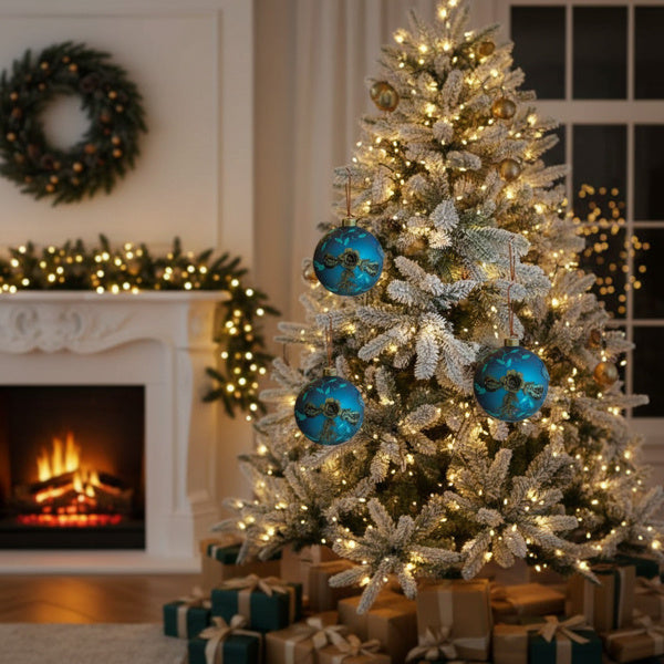 Olivisee 4PCS Shiny Glass Ball Ornaments | Tree Decor