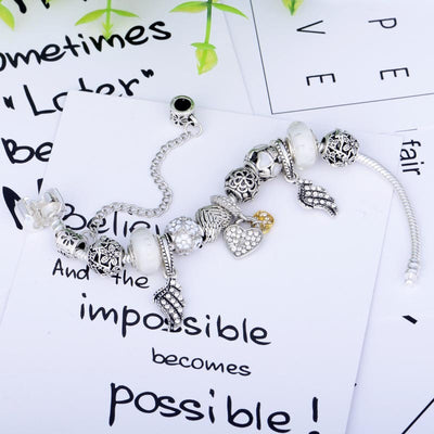 Crystal beaded bracelet