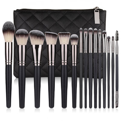 Olivisee 15 Matte Black Makeup Brushes Set