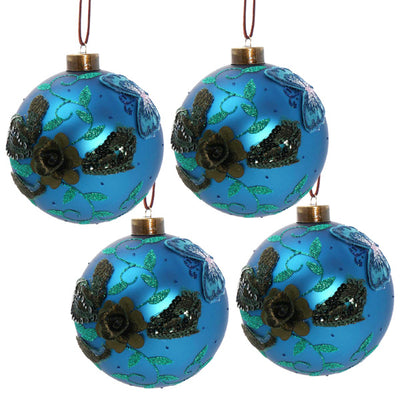 Olivisee 4PCS Shiny Glass Ball Ornaments | Tree Decor