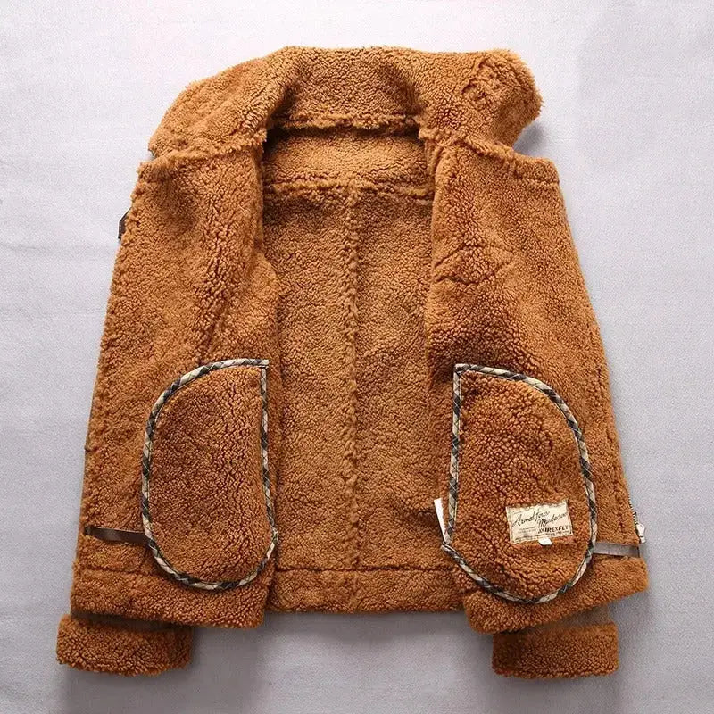 Mens B3 Sheepskin Shearling Bomber Jacket