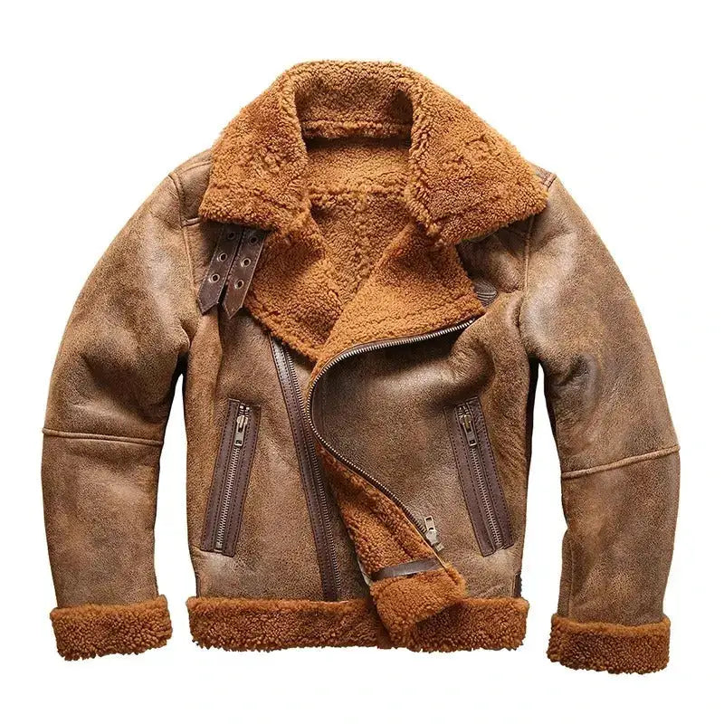 Mens B3 Sheepskin Shearling Bomber Jacket