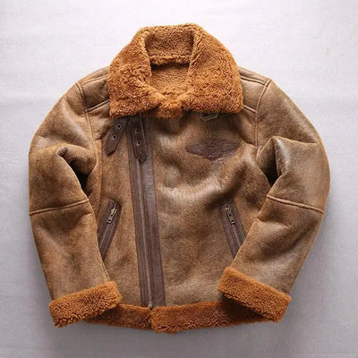 Mens B3 Sheepskin Shearling Bomber Jacket
