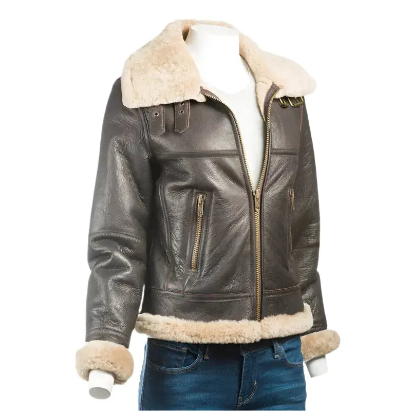 Womens B3 Sheepskin Bomber Jacket